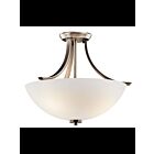 Plafonnier semi-encastré Kichler Granby 42563BPT 3-lumières 75W étain brossé