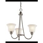 Lustre à 1 étage Kichler Nicholson 42883NI 3-lumières 100W nickel brossé