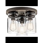 Plafonnier Kichler Brinley 42891OZ 3-lumières 75W vieux bronze