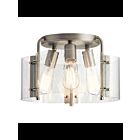 Plafonnier semi-encastré Kichler Thoreau 42954NI 3-lumières 75W nickel brossé