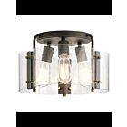 Plafonnier semi-encastré Kichler Thoreau 42954OZ 3-lumières 75W vieux bronze
