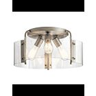 Plafonnier semi-encastré Kichler Thoreau 42955NI 3-lumières 75W nickel brossé
