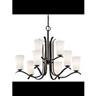 Lustre à 2 étages Kichler Armida 43075OZ 9-lumières 100W vieux bronze