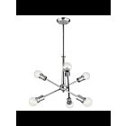 Lustre à 1 étage Kichler Armstrong 43095CH 6-lumières 100W chrome