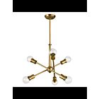 Lustre à 1 étage Kichler Armstrong 43095NBR 6-lumières 100W laiton naturel