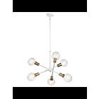 Lustre à 1 étage Kichler Armstrong 43095WH 6-lumières 100W blanc