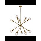Lustre à 1 étage Kichler Armstrong 43119NBR 10-lumières 100W laiton naturel