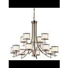 Lustre à 2 étages Kichler Tallie 43151AP 12-lumières 60W étain antique