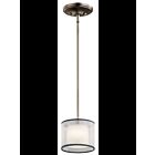 Mini suspendu Kichler Tallie 43152AP 1-lumière 50W étain antique