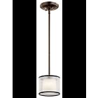 Mini suspendu Kichler Tallie 43152MIZ 1-lumière 50W poussière de bronze