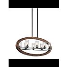 Lustre ovale Kichler Grand 43191AUB 8-lumières 60W teint châtain