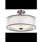 Plafonnier semi-encastré Kichler Tallie 43194AP 3-lumières 100W étain antique