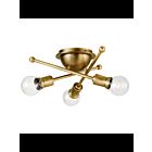 Plafonnier Kichler Armstrong 43196NBR 3-lumières 100W laiton naturel