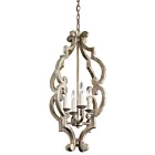 Suspendu de foyer Kichler Hayman 43255DAW 4-lumières 60W blanc antique