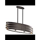 Lustre ovale Kichler Roswell 43303OZ 3-lumières 100W vieux bronze