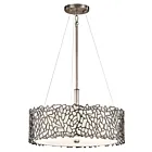 Suspendu transformable Kichler 43346CLP 3-lumières 100W étain classique