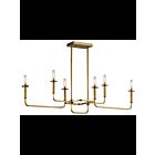 Lustre linéaire Kichler Alden 43362NBR 6-lumières 60W laiton naturel