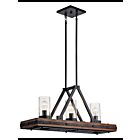 Lustre linéaire Kichler Colerne 43433AUB 3-lumières 100W teint châtain