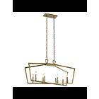 Lustre linéaire Kichler Abbotswell 43494NBR 8-lumières 60W laiton naturel