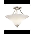 Plafonnier semi-encastré à LED Kichler Keiran 43512NIL18 2-lumières 10W nickel brossé