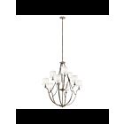 Lustre à 2 étages Kichler Thisbe 43534CLP 9-lumières 60W étain classique