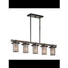 Lustre linéaire Kichler Ahrendale 43590AVI 5-lumières 100W fer d'enclume