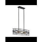 Lustre ovale Kichler Piston 43595BK 4-lumières 75W noir