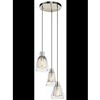Suspendu Kichler Evie 43627NI 3-lumières 100W nickel brossé
