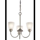 Mini Chandelier Kichler Jolie 43637NI 3-lumières 100W nickel brossé