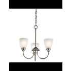Mini Chandelier à LED Kichler Jolie 43637NIL18 3-lumières 10W nickel brossé