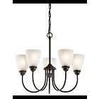 Lustre à 1 étage Kichler Jolie 43638OZ 5-lumières 100W vieux bronze