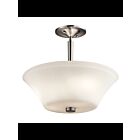 Plafonnier semi-encastré à LED Kichler Aubrey 43669NIL18 3-lumières 10W nickel brossé