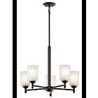Lustre à 1 étage Kichler Shailene 43671OZ 5-lumières 100W vieux bronze