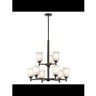 Lustre à 2 étages Kichler Shailene 43672OZ 9-lumières 100W vieux bronze