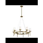 Lustre à 1 étage Kichler Alton 43695NBR 8-lumières 100W laiton naturel