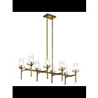 Lustre linéaire Kichler Alton 43696NBR 8-lumières 100W laiton naturel
