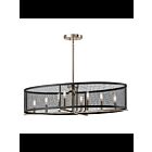 Lustre ovale Kichler Titus 43712PN 8-lumières 60W nickel poli
