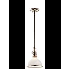 Mini suspendu Kichler Hatteras 43764PN 1-lumière 100W nickel poli