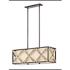 Lustre linéaire Kichler Cahoon 43774AVI 3-lumières 100W fer d'enclume