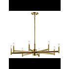 Lustre à 1 étage Kichler Erzo 43857NBR 8-lumières 60W laiton naturel