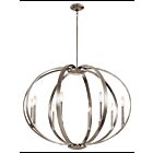 Lustre rond Kichler Elata 43872CLP 8-lumières 60W étain classique
