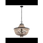 Lustre à 1 étage Kichler Brisbane 43891DBK 6-lumières 60W noir vieilli