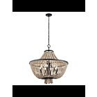 Lustre à 1 étage Kichler Brisbane 43892DBK 8-lumières 60W noir vieilli