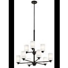 Lustre à 2 étages Kichler Joelson 43924OZ 9-lumières 100W vieux bronze