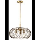Suspendu Kichler Devin 43958NBR 3-lumières 100W laiton naturel