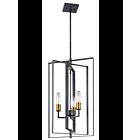Suspendu de foyer Kichler Taubert 43983BK 3-lumières 100W noir