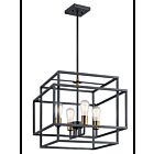 Suspendu Kichler Taubert 43984BK 4-lumières 100W noir