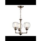 Lustre à 1 étage Kichler Niles 43992AP 3-lumières 100W étain antique