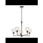 Lustre à 1 étage Kichler Niles 43993AP 5-lumières 100W étain antique