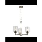 Mini Chandelier Kichler Winslow 44029NI 3-lumières 75W nickel brossé